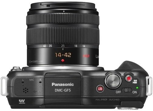 Panasonic Lumix DMC-GF5 schwarz mit Objektiv Lumix G Vario 14-42mm 3.5-5.6 ASPH OIS