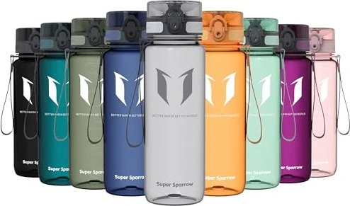 Super Sparrow Tritan Glossy Trinkflasche 750ml grau