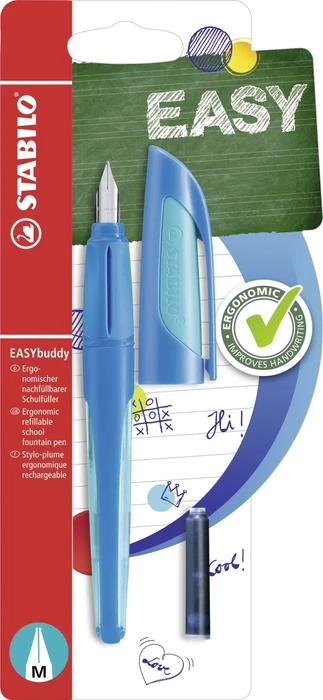 STABILO EASYbuddy dunkelblau/hellblau, rechte Hand, mittel, Blister
