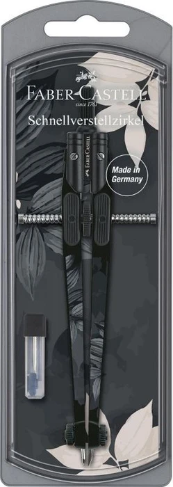 Faber-Castell Urban Look Schnellverstellzirkel, farbig sortiert, Klarsichtetui