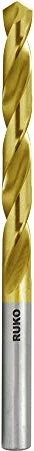 Ruko DIN338 Typ N HSS-G TiN Spiralbohrer, 3.8x43x75mm, 10 Stück