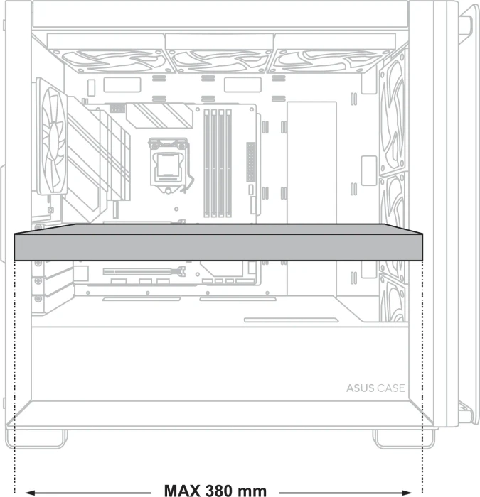 ASUS A23 PLUS TG ARGB White, Glasfenster