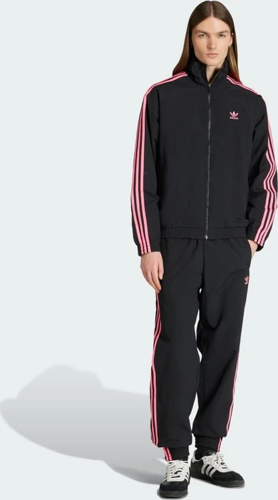 adidas Adicolor Woven Firebird Originals Trainingsjacke black/lucid pink (Herren)