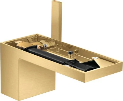 Hansgrohe Axor MyEdition Waschbeckenarmatur 70 mit Push-Open Ablaufgarnitur ohne Platte brushed gold optic