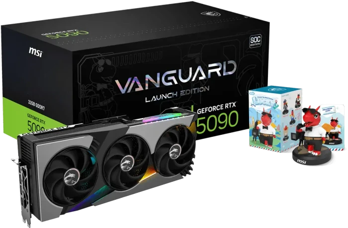 MSI GeForce RTX 5090 32G Vanguard SOC Launch Edition, G5090-32VGSL, 32GB GDDR7, HDMI, 3x DP