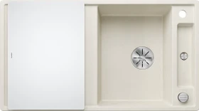 Blanco Axia III 5 S InFino Einbau Becken reversibel mit Ablauffernbedienung softweiß inkl. Glasschneidebrett