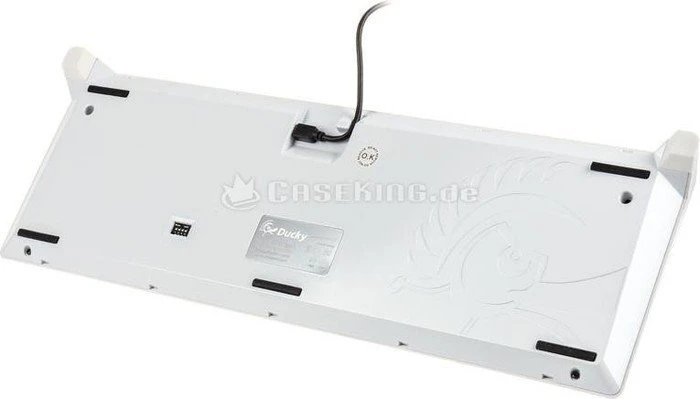 Ducky Shine 4 weiß, LEDs blau/rot, MX BROWN, USB, DE