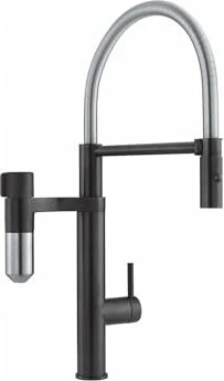 Franke Vital Semi-Pro Festauslauf HD black matt/edelstahl