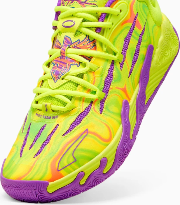 Puma MB.03 Spark safety yellow/purple glimmer