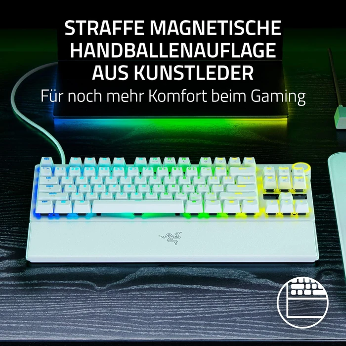 Razer Huntsman V3 Pro Tenkeyless 8KHz, weiß, LEDs RGB, Razer Analog Optical Switch Gen-2, USB, US