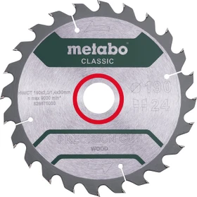 Metabo Precision Cut Wood Classic Kreissägeblatt 24Z, 190x1.4x30mm, 1 Stück