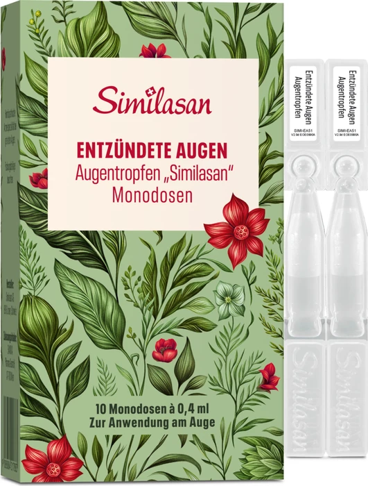 Similasan entzündete Augen Monodosen Augentropfen, 10 Stück
