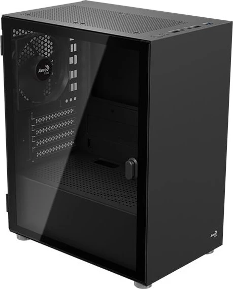 AeroCool CS-111 [V1] Black, Glasfenster