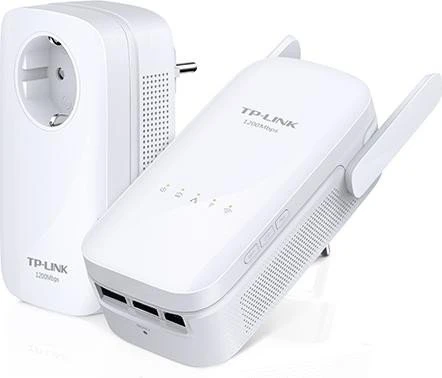 TP-Link AV1200 Gigabit Powerline ac Wi-Fi Kit, Powerline/WLAN-Access Point und Powerline-Adapter Set, 2er-Bundle