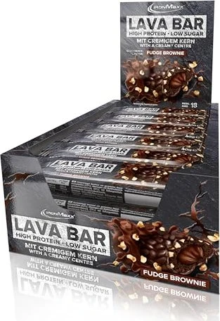 IronMaxx Lava Bar Protein Riegel Fudge Brownie 720g (18x 40g)