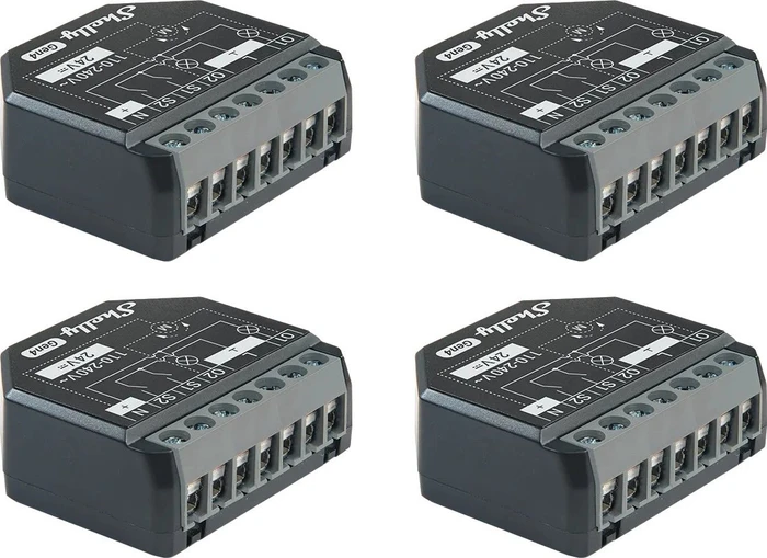 Shelly 2PM Gen4, 2-Kanal, Unterputz, Schaltaktor, 4er-Pack
