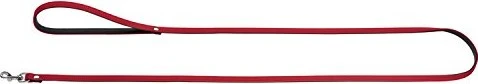 Hunter Softie Führleine für Hunde, Kunstleder, mit Handschlaufe, 2.0/100cm, rot