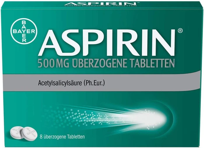 Bayer Aspirin 500mg überzogene Tabletten, 8 Stück