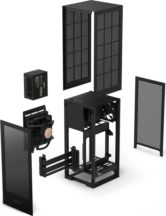 NZXT H1 [2022], schwarz, Glasfenster, Mini-ITX, 750W SFX
