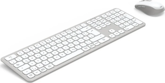 Hama WKM-550 Multi-Device-Tastatur-Maus-Set, weiß, USB/Bluetooth, DE