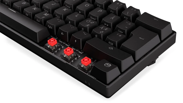 Endorfy Thock Compact Wireless Red, PBT, LEDs RGB, hot-swap, Kailh Box RED, USB/Bluetooth, ND