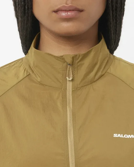 Salomon SHAKEout Fly Laufjacke brilliant olive (Damen)
