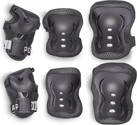 Apollo 6tlg Protektoren Set schwarz (Junior)