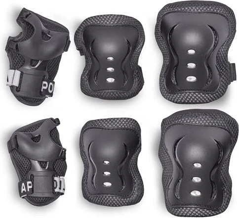 Apollo 6tlg Protektoren Set schwarz (Junior)