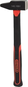 KS Tools Schlosserhammer Fiberglasstiel, 400g französische Form