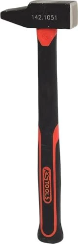 KS Tools Schlosserhammer Fiberglasstiel, 400g französische Form