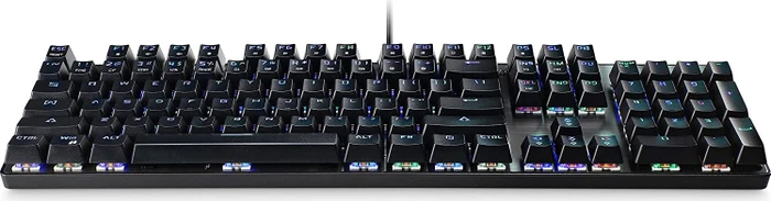 MediaRange Gaming Series GS101 Mechanical Gaming Keyboard, schwarz/silber, USB, UK