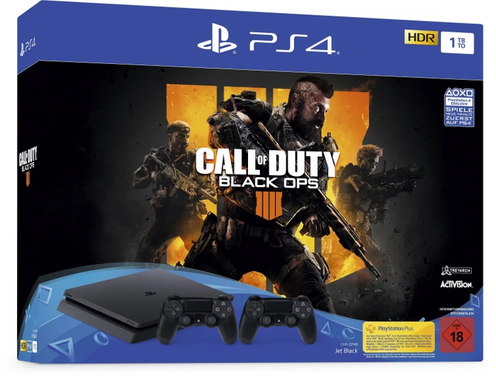 Sony PlayStation 4 Slim - 1TB inkl. 2 Controller Call of Duty: Black Ops 4 Bundle schwarz