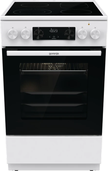 Gorenje GECS5C70WA Elektroherd mit Glaskeramik-Kochfeld