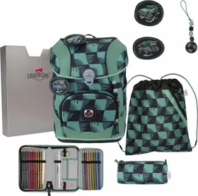 DerDieDas ErgoFlex Tiny Exklusiv Superflash Super Truck Schultaschen-Set, 5-tlg.
