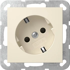 Gira System 55 SCHUKO-Steckdose cremeweiß glänzend