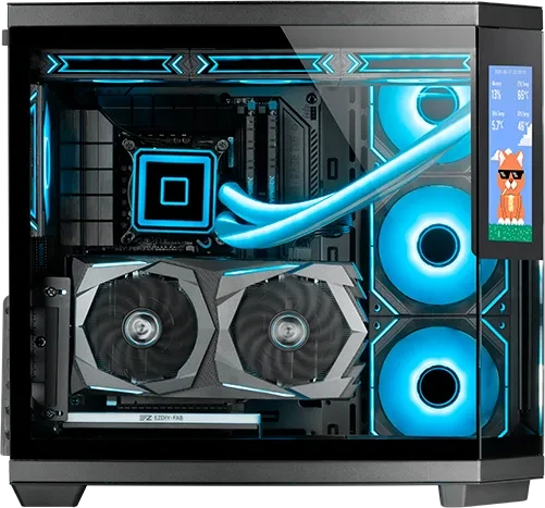 Mars Gaming MC-3TCORELCD Black, Glasfenster