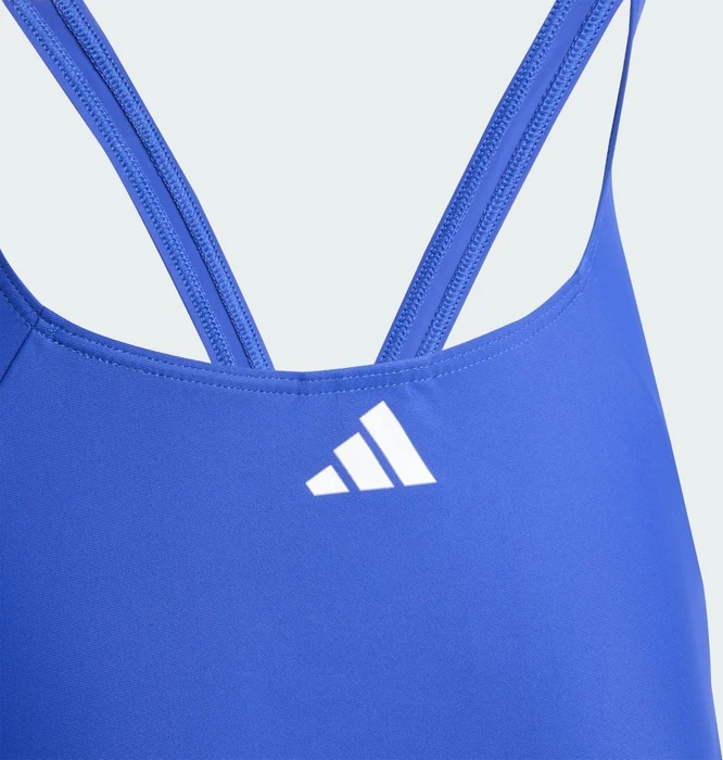 adidas 3-Streifen Badeanzug semi lucid blue/white (Junior)
