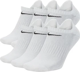 Nike Everyday Cushioned No-Show Socken weiß/schwarz, 6 Paare