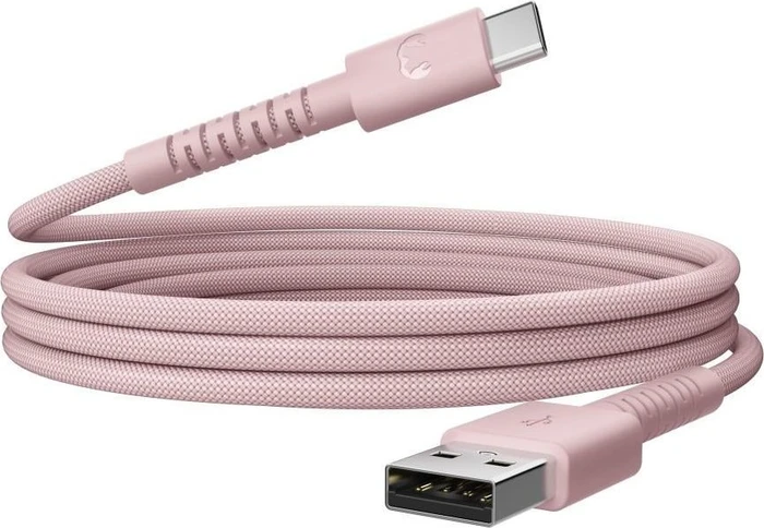 Fresh 'n Rebel FlexWave USB-A to USB-C Cable 2m Pastel Pink