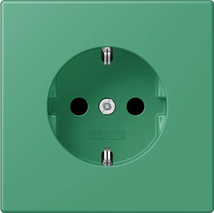 Jung SCHUKO-Steckdose, 16 A 250 V ~, Schraubklemmen, Duroplast lackiert, Serie LS, vert 59