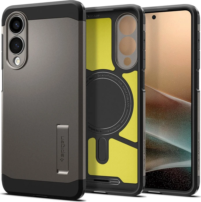 Spigen Tough Armor AI (MagFit) für Samsung Galaxy S25 Edge Gunmetal
