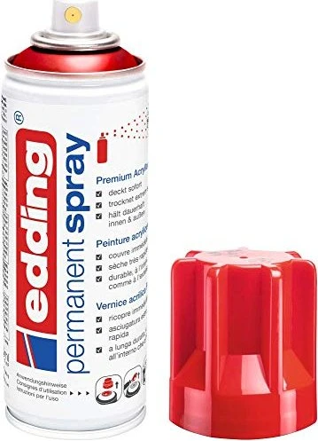 edding 5200 Permanentspray Premium-Acryllack RAL 3020 verkehrsrot glänzend, 200ml