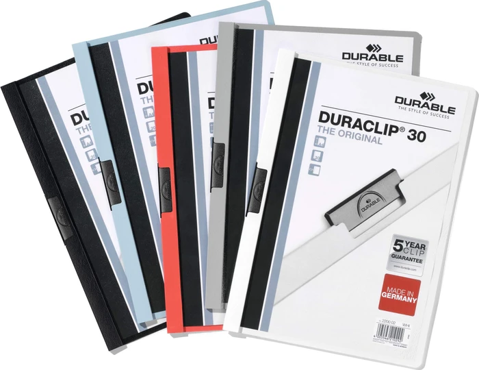 Durable Duraclip 30 Klemmmappe, A4, anthrazit/transparent