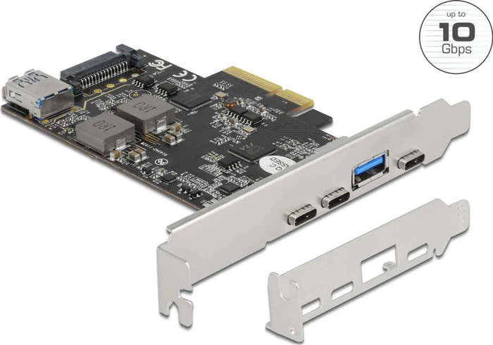 DeLOCK 3x USB-C 3.1, 2x USB-A 3.1, PCIe 3.0 x4