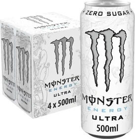 Monster Energy Ultra White Zero Zucker 4x 500ml
