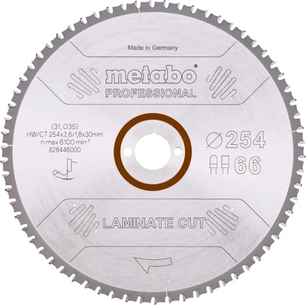 Metabo Laminate Cut Professional Kreissägeblatt 66Z, 254x2x30mm, 1 Stück