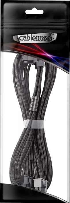 CableMod C-Series Pro, 12VHPWR Kabel, Corsair Type 4, 2x 8-Pin PCIe Stecker auf 16-Pin PCIe 5.0 12VHPWR Stecker, Adapterkabel, 90°, Variante A, schwarz, 60cm