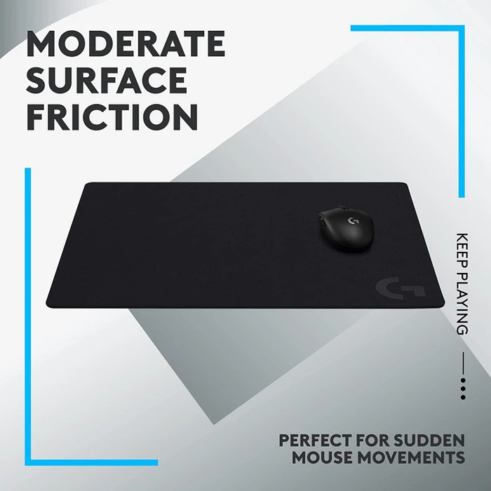 Logitech G640 Cloth Gaming Mousepad, 460x400mm, schwarz