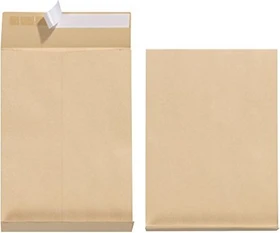 Herlitz Versandtasche B4 130g mit 4cm Seitenfalte braun, 5er-Pack