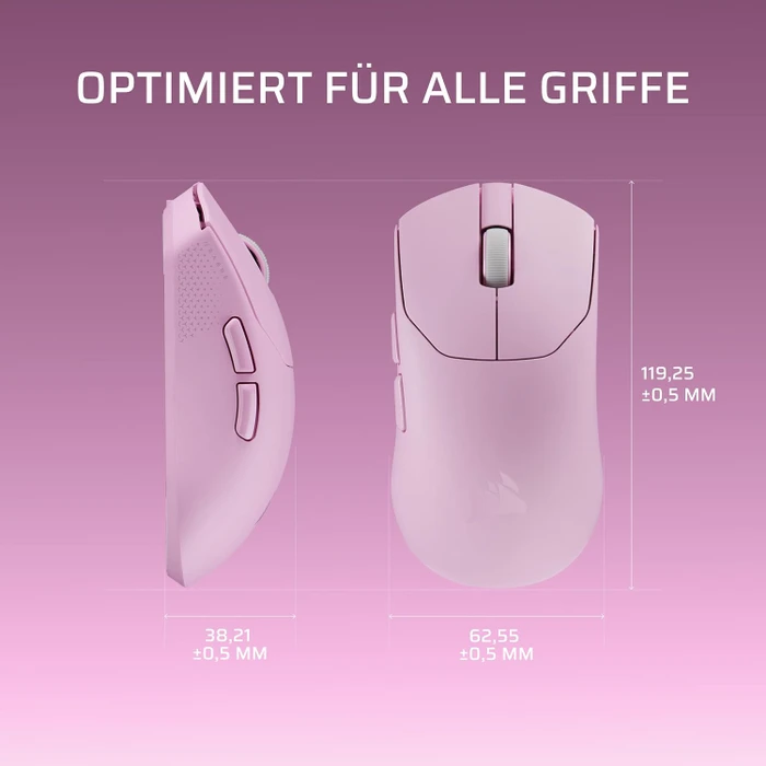 Corsair Sabre v2 Pro Ultralight Wireless, Pink, USB